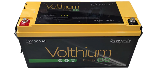 Batterie Volthium 12 V 200 Ah – Auto-chauffante LiFePO₄ 4D (Bluetooth, IP55, Double Chauffage, 10 ans) Boutique Solaire Québec