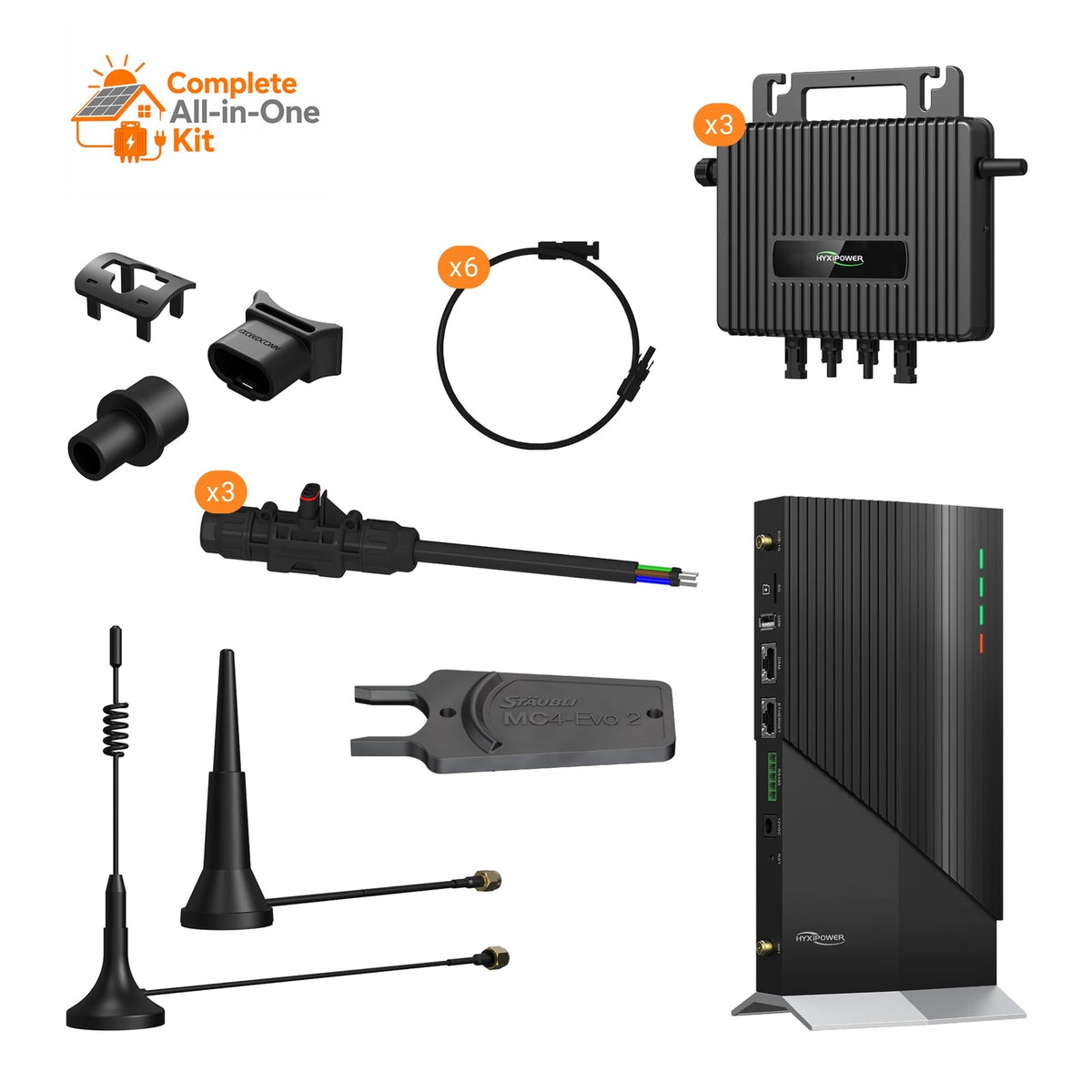 Kit microonduleurs HYXi 2-en-1 pour 6 panneaux solaires