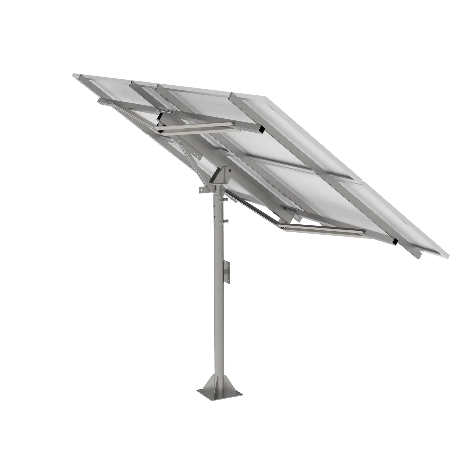 Elios Arbora P4-C – Système de montage sur poteau pour 4 panneaux (acier galvanisé, rails aluminium, garantie 5 ans) Boutique Solaire Québec