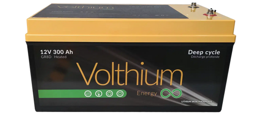 Batterie Volthium 12 V 300 Ah – Auto-chauffante LiFePO₄ 8D (Double chauffage, BMS accessible, IP55, 10 ans) Boutique Solaire Québec