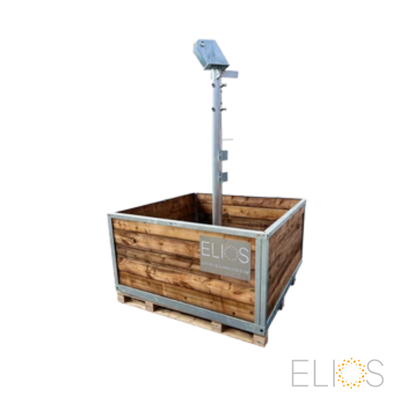 Elios Basket 4 Panel Post – Base en acier remplissable pour poteau Arbora P4 (1,5 m, 121 kg)