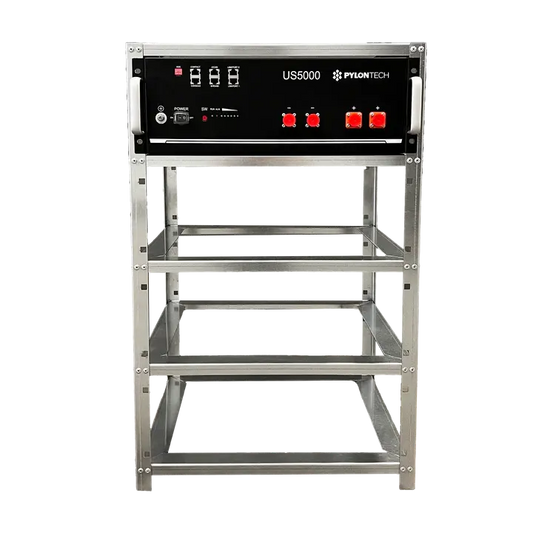 Rack pour Batteries Elios Pylontech – Compatible avec 4 Modules US5000 | Acier Galvanisé Pylontech