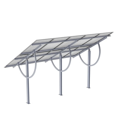 Elios Terra G10 – Support de montage au sol réglable pour 10 panneaux (acier HDG, inclinaison 25-55°, garantie 5 ans) Boutique Solaire Québec