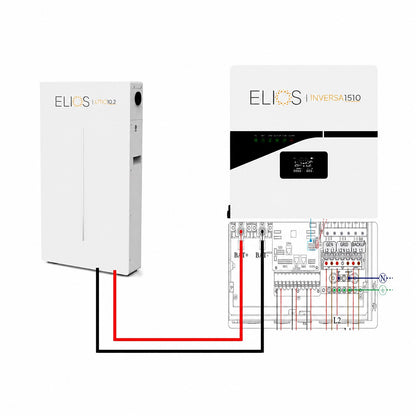 Schéma de câblage – Kit Elios A – Onduleur hybride 10 kW et batterie 10,2 kWh