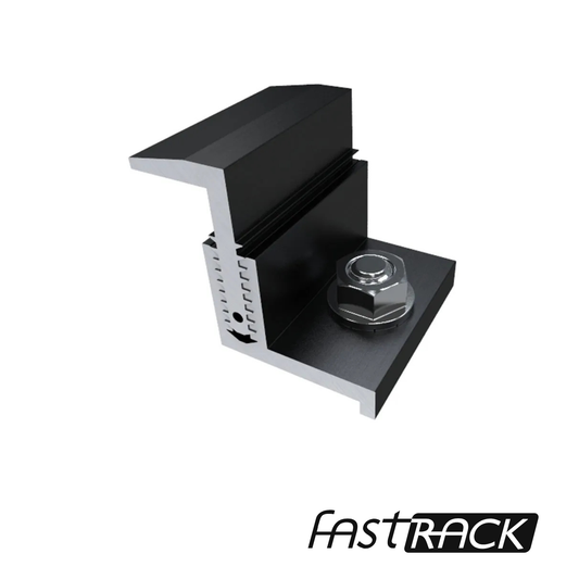 Pince fin universelle Fast-Rack 35-50mm noire pour panneaux solaires au Québec