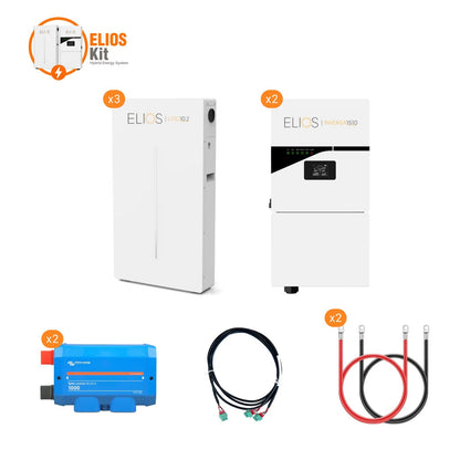 Kit Elios E – Onduleur hybride 20 kW et batterie 30,6 kWh